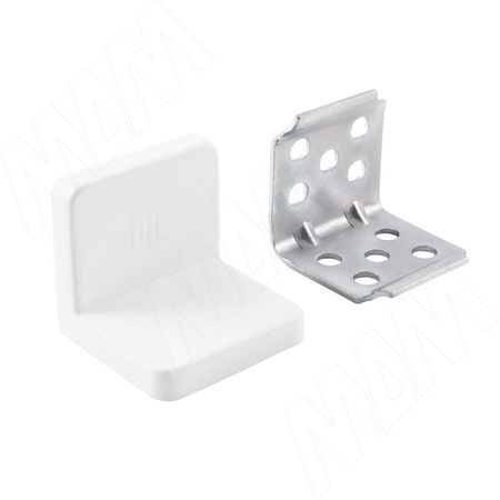 ANGLE Уголок мебельный с пластиковой накладкой 31х31х33 мм, белый (PLS30X30X30WH)