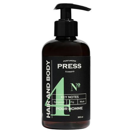 №4 for Men Head &amp; Body Bergamot, Fig, Musk Мужской шампунь-гель 2 в 1 для волос и тела