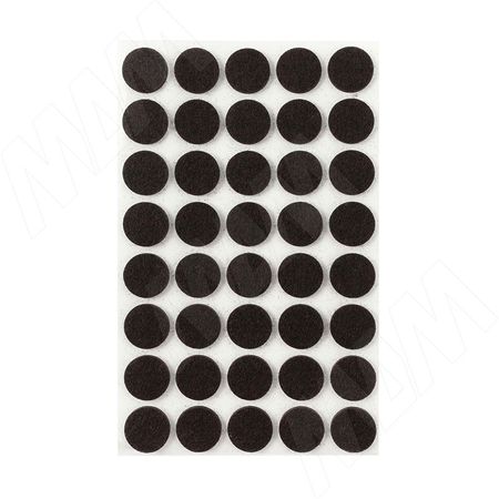 Подпятник самоклеящийся круглый D20 мм, черный, 40 шт. (HR20-BL)