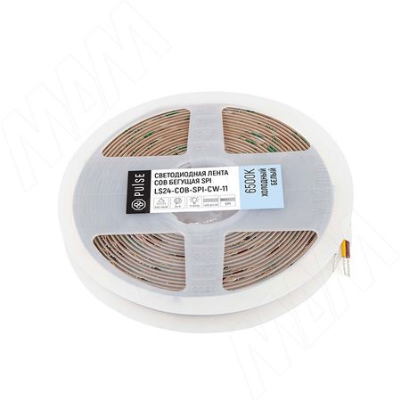 ЛЮКС COB SPI лента светодиодная, бегущая, 420 диодов, 24V, 5 м, CRI 90, холодный белый 6500К, IP20, 11W/1м, LUX (LS24-COB-SPI-CW-11)