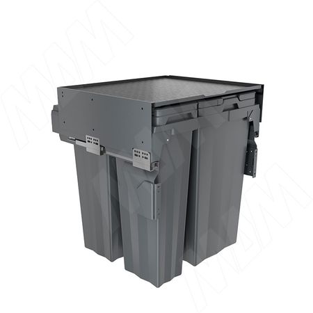 PROBOX MAX F60 Система сортировки и хранения, 4 емкости (2x16+2x31), креп. фасада, полн.выдв., плавн.закр., графит (MBN604-94DGMAX)