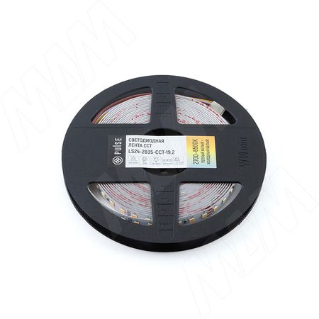 CCT Светодиодная лента 2835/120, 24V, 5 м, теплый белый - холодный белый 2700-6500К, IP20, 19.2W/1м (LS24-2835-CCT-19.2)