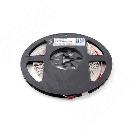 ЛЮКС СЛИМ Лента светодиодная 2835/120, 24V, 5 м, основание 5 мм, CRI 90, холодный белый 6000К, IP20, 7W/1м, LUX SLIM (LS24-2835CW20-7-SL)