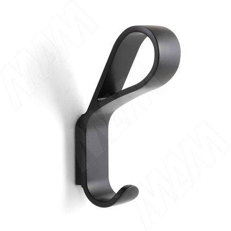 БЕЛТ Крючок двухрожковый черный матовый, BELT (HK.43.BLM)