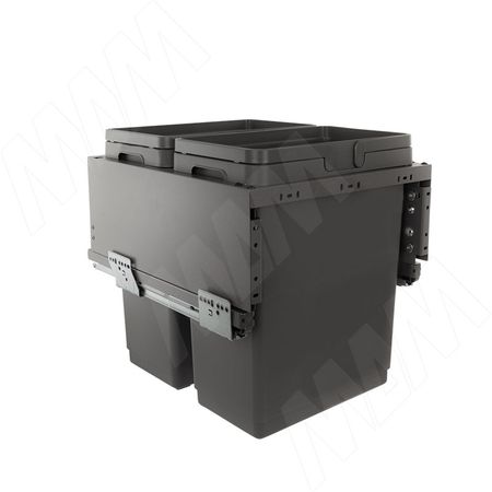 GLOBE 2.0 M50W Система сортировки и хранения, 2 емкости (30л+30л), креп. фасада, полн.выдв., плавн.закр., направл. Nova Pro, без крышек. (PG2GME502SCGM)