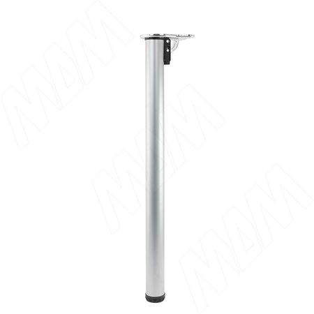 Опора для стола складная, D50, H710+20 мм, мат. серебро, 4шт. (TG612.710.MSL)