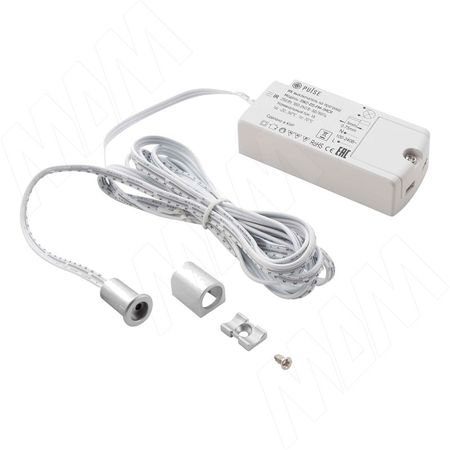 Выключатель инфракрасный (IR) на преграду, врезной, хром матовый, 220V, 250W (SW2-DS-FM-1MCR)