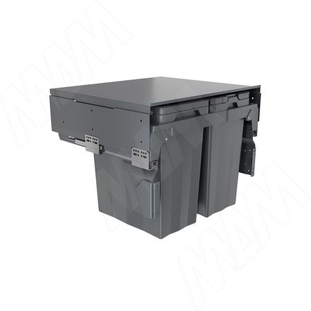 PROBOX F60 Система сортировки и хранения, 3 емкости 54л(2x13+1x28), креп. фасада, полн.выдв., плавн.закр., крышка-полка, графит (MBN603-54DGMID)