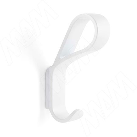 БЕЛТ Крючок двухрожковый белый матовый, BELT (HK.43.WTM)