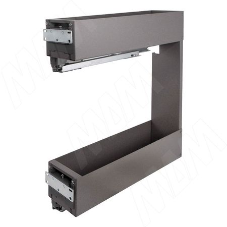 LAMINA Двухуровневая корзина, 150 мм, бок. крепл. лев., направл. Nova Pro (ELQGM152SXLGMSL)