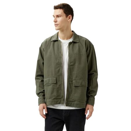 WASHED DENIM ZIP JACKET