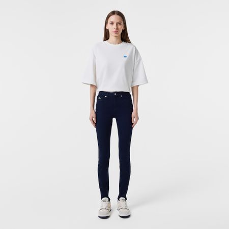 Женские джинсы с высокой талией Lacoste облегающего кроя