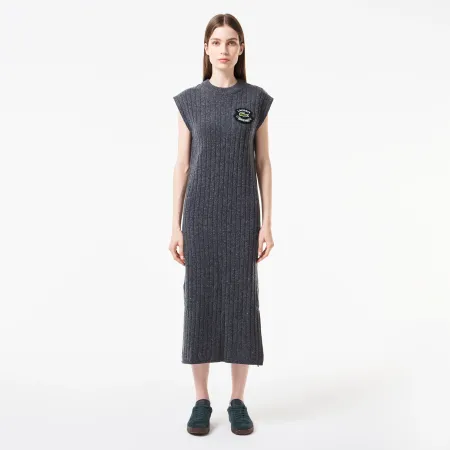 Женское обтягивающее шерстяное платье Lacoste