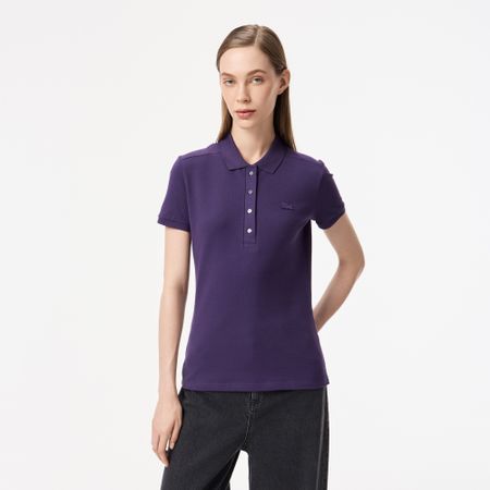 Женское поло Lacoste приталенного кроя из эластичного хлопка