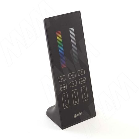 СМАРТ, Пульт дистанционного управления контроллером для лент RGB/RGBW/RGBCCT, сенсорный, вертикальный, 3 зоны, 2.4 ГГц, SMART (RE-TT-RGBCCT-R-3Z-BL)