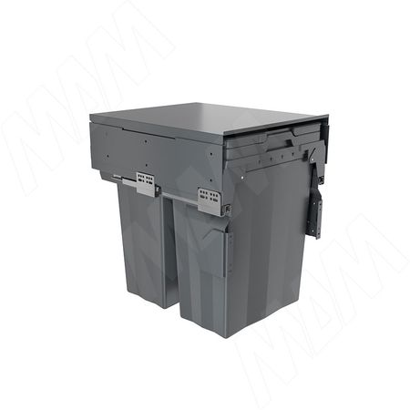 PROBOX F45 Система сортировки и хранения, 2 емкости (2x33), креп. фасада, полн.выдв., плавн.закр., крышка-полка, графит (MBN452-66DGMID)