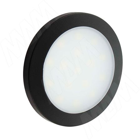 ФЛЭТ Светодиодный светильник точечный, теплый белый 3000К, 12V, 1.5W, черный, FLAT (FL12-RNO-BL-WW2)