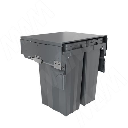 PROBOX F60 Система сортировки и хранения, 3 емкости (2x16+1x37), креп. фасада, полн.выдв., плавн.закр., крышка-полка, графит (MBN603-69DGMID)
