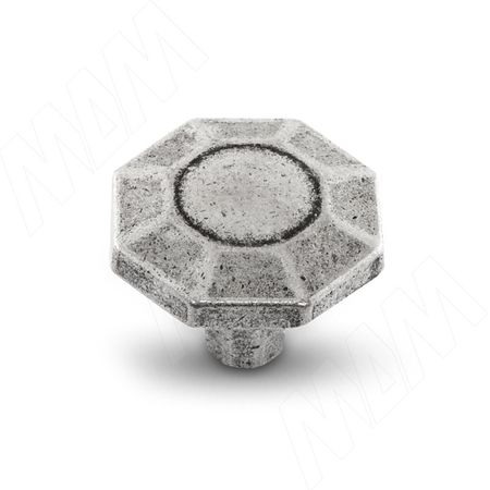 Ручка-кнопка серебро состаренное (WPO.762.000.00E8)
