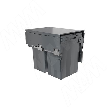 PROBOX F40 Система сортировки и хранения, 2 емкости (2x24), креп. фасада, полн.выдв., плавн.закр., крышка-полка, графит (MBN402-48DGMID)