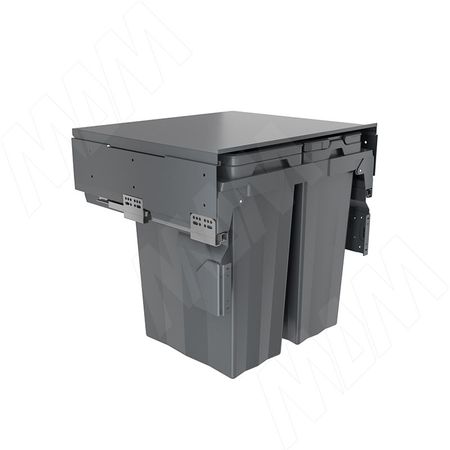 PROBOX F60 Система сортировки и хранения, 3 емкости (2x15+1x33), креп. фасада, полн.выдв., плавн.закр., крышка-полка, графит (MBN603-63DGMID)