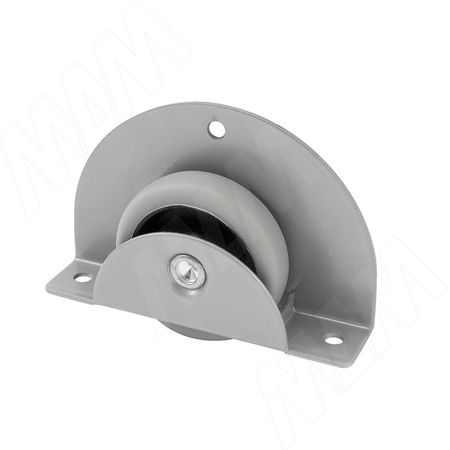 ЛОЙ 50-2 Опора колесная D50 мм прямоходная, прорезиненное колесо, серый, LOY 50-2 (CST18), Мебельное колесо