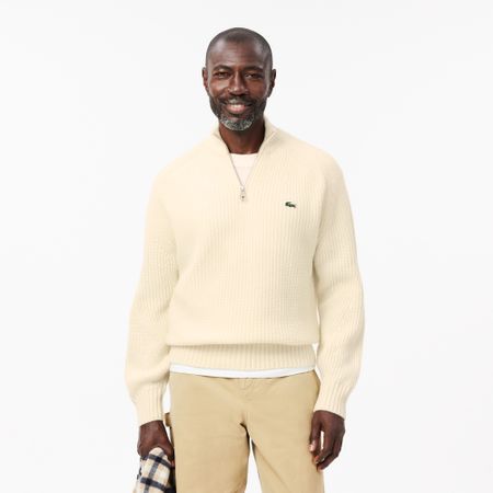 Мужской свитер Lacoste из овечьей шерсти на молнии