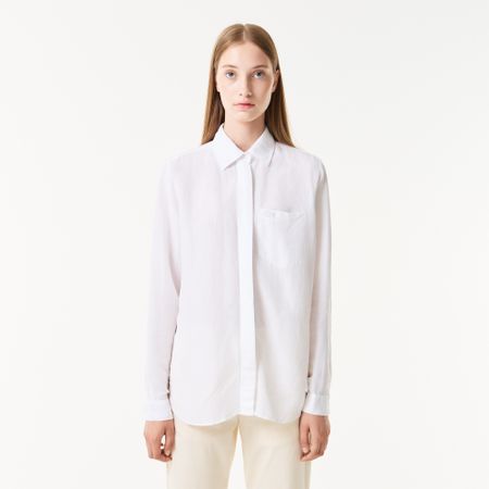 Женская лёгкая рубашка Lacoste из льна