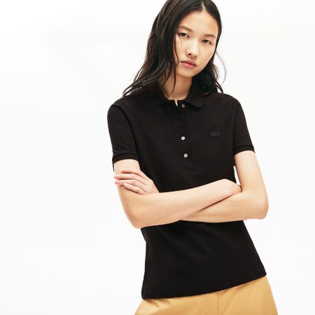 Женское поло Lacoste приталенного кроя из эластичного хлопка