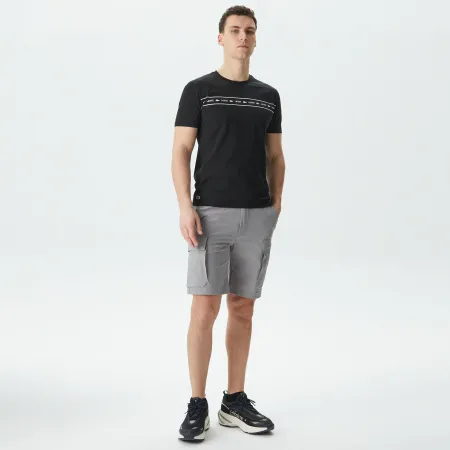 Мужские шорты Lacoste из смеси хлопка и льна