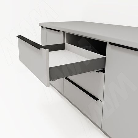 ИКС БОКС Комплект боковин ящика 500 мм, Н80, темно-серый, GX BOX (GX80500)