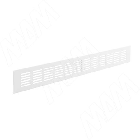 Вентиляционная решетка универсальная, 480x60 мм, тип1, алюминий, белый (VGA201060480WHE1)