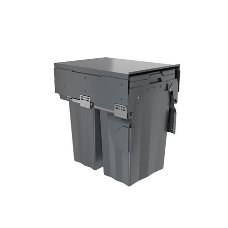 PROBOX F40 Система сортировки и хранения, 2 емкости (2x27), креп. фасада, полн.выдв., плавн.закр., крышка-полка, графит (MBN402-54DGMID)