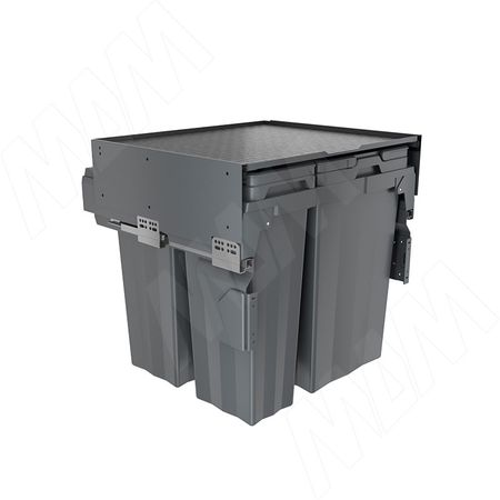 PROBOX MAX F60 Система сортировки и хранения, 4 емкости (2x15+2x27), креп. фасада, полн.выдв., плавн.закр., графит (MBN604-84DGMAX)