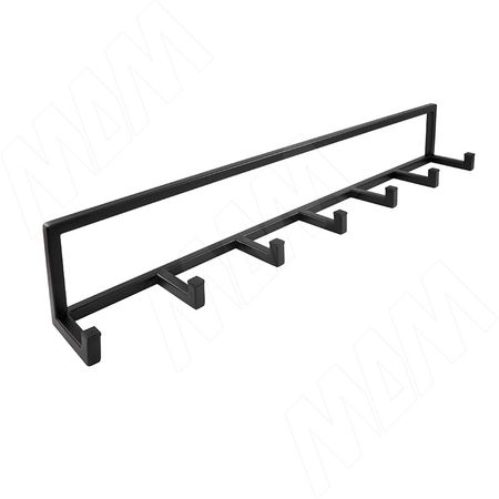 Металлокаркас вешалка для прихожей 800x95x125мм черный (RAL 9005, муар) (MF.01.800x95x125.BLC)