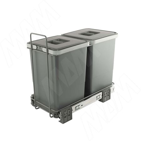 ECOFILL Система сортировки и хранения, 2 емкости (18л+18л), нижнее крепление., напр. полн. выдвиж. (PF01 34B2)