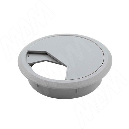 Заглушка кабель-канала, пластиковая, круглая, d=60 мм, серая (RTK60-G)