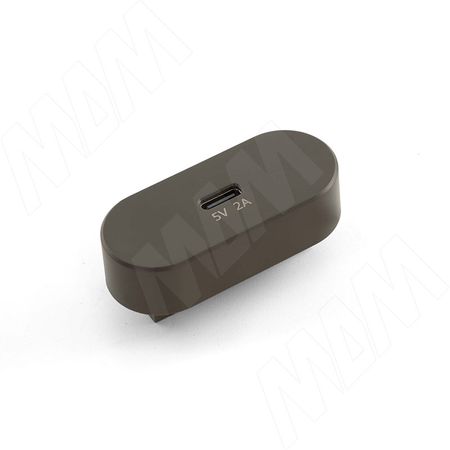 ТРЭК Разъем USB Type-C, модуль, 24 В, 10 Вт, антрацит, TRACK (TK24-INT-USBC-AN)