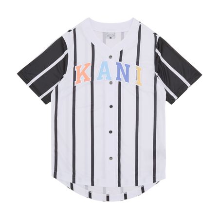 SERIF STRIPED BLOCK BASEBALL SHIRT