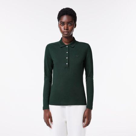 Женское поло Lacoste приталенного кроя из эластичного хлопка