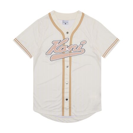 VARSITY PINSTRIPE BASEBALL SHIRT