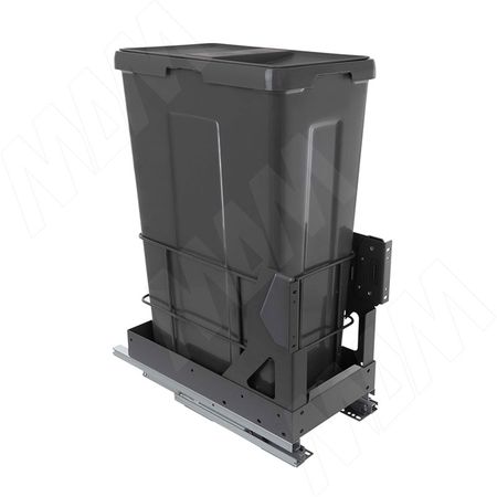 MOVEBOX F30 Система сортировки и хранения, платформа, 1 емкость (1x35), креп. фасада, полн.выдв., плавн.закр., графит (WRB301-35DGHFS)