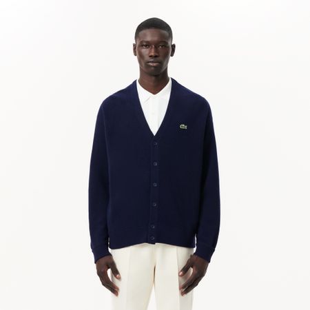Мужской шерстяной кардиган Lacoste свободного кроя