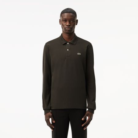 Мужское поло Lacoste L.13.12 классического кроя с длинным рукавом