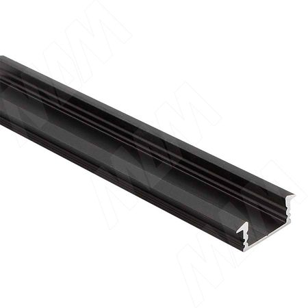 Профиль FM1, врезной, черный, 20х7,5мм, L-6100 (LSP-FM1-ALU-6.1-BL)