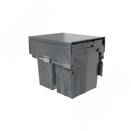 PROBOX F45 Система сортировки и хранения, 2 емкости (2x28), креп. фасада, полн.выдв., плавн.закр., крышка-полка, графит (MBN452-56DGMID)