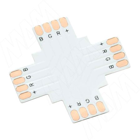 СТРИП Коннектор для ленты 10 мм, RGB, X-образный, IP20, STRIP (LSA-10R4-SP-X)