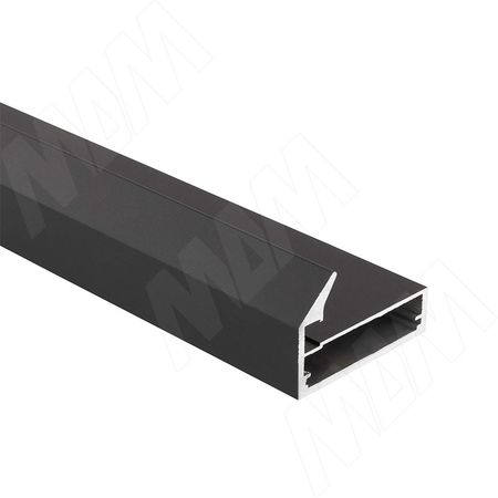 PRIME Профиль рамочный широкий, с наклонной ручкой, черный (анод), L-3000 (FP00296TBL-S3)