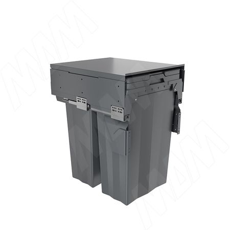 PROBOX F45 Система сортировки и хранения, 2 емкости (2x37), креп. фасада, полн.выдв., плавн.закр., крышка-полка, графит (MBN452-74DGMID)