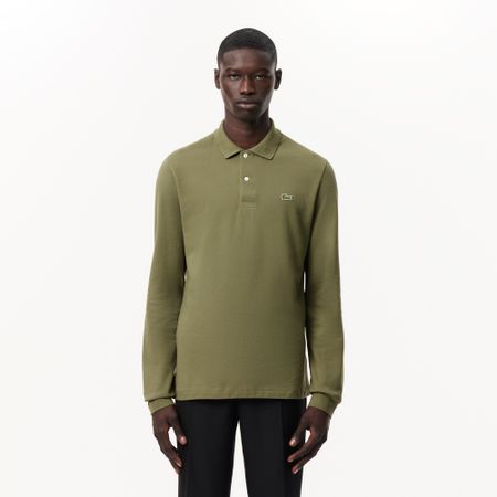 Мужское поло Lacoste L.13.12 классического кроя с длинным рукавом